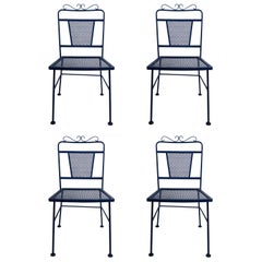 Set of Four Garden Patio Dining Chairs by Woodard