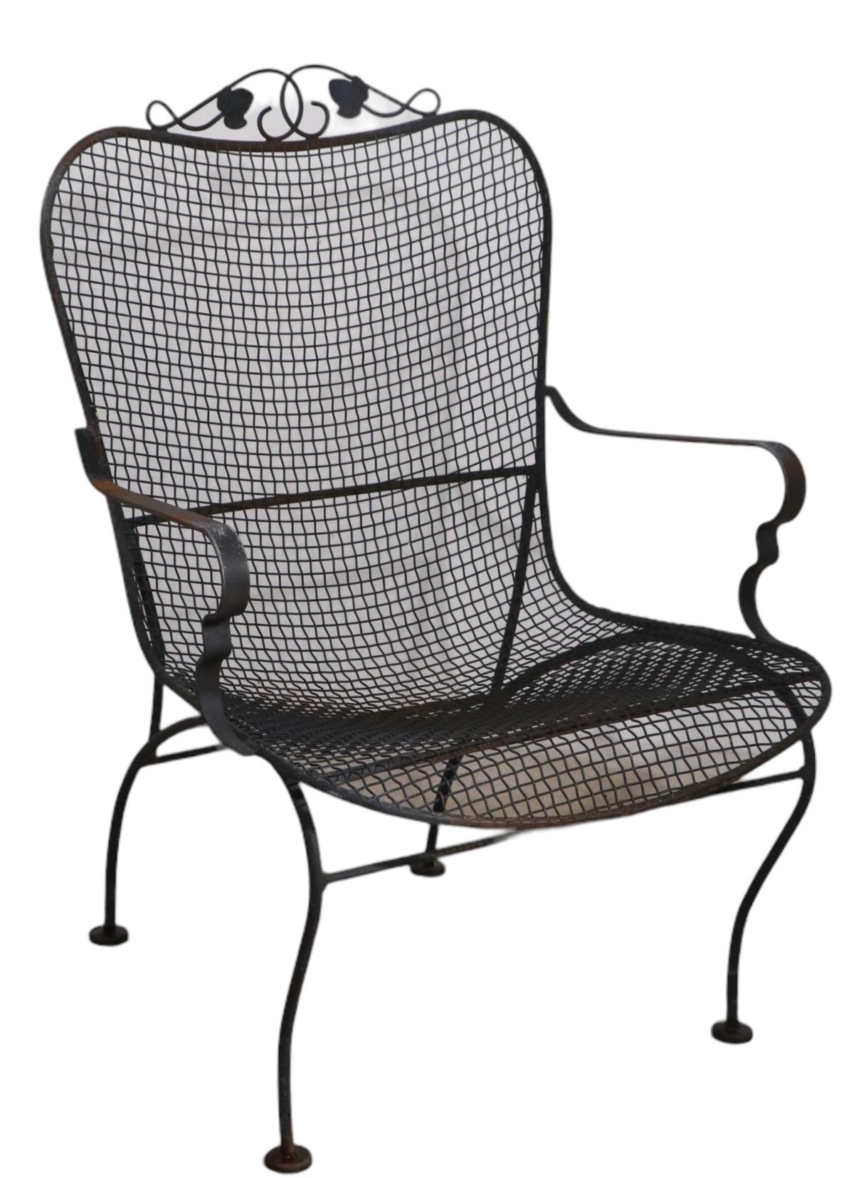 Set of Four Garden, Patio, Poolside Chairs by Woodard For Sale 13