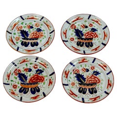 Ensemble de quatre Gaudy Dutch  Plaques à motifs 'Bonnet de guerre