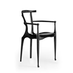 Vierer-Set „Gaulino“-Stühle von Oscar Tusquets, schwarz lackierte Esche