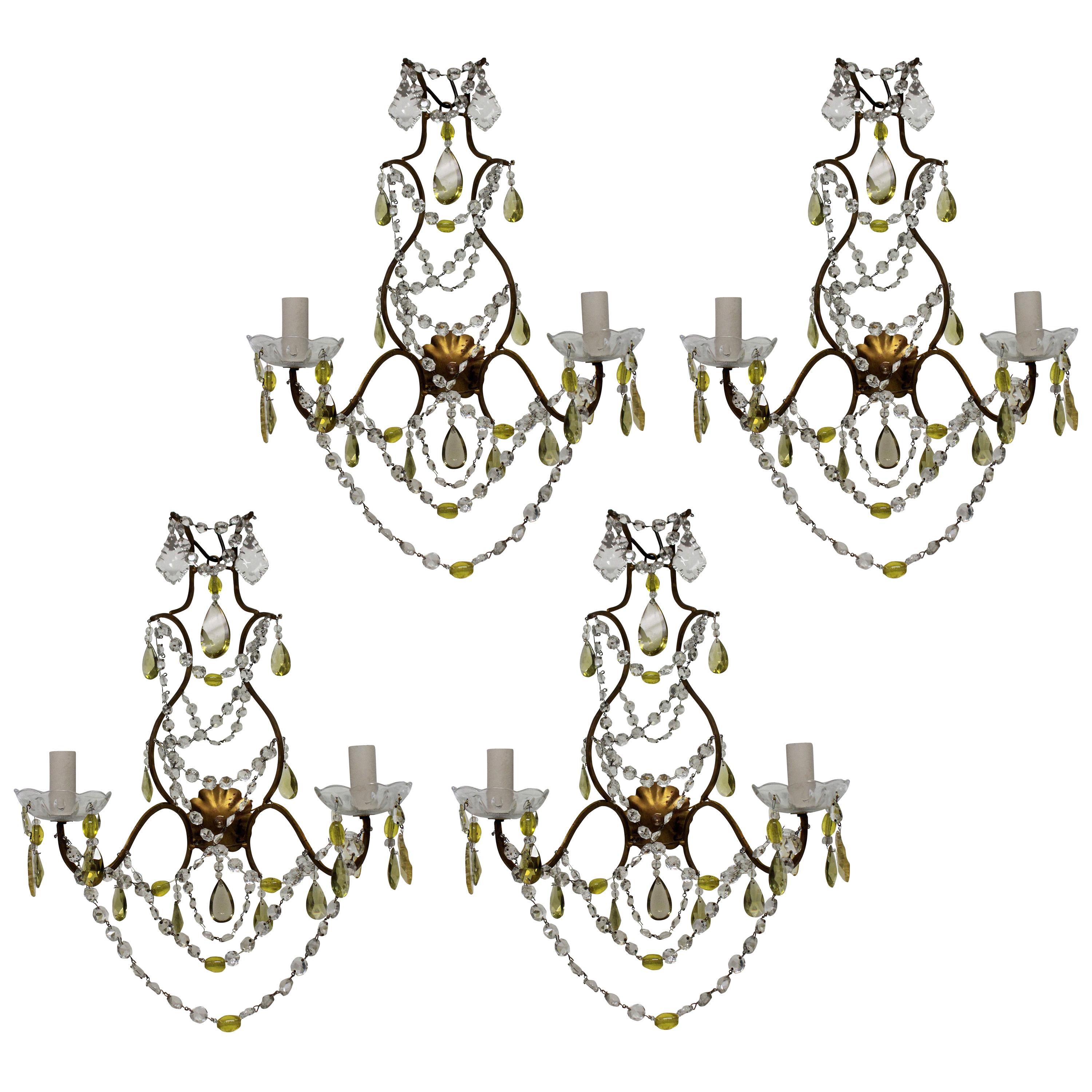 Set of Four Genoese Wall Lights