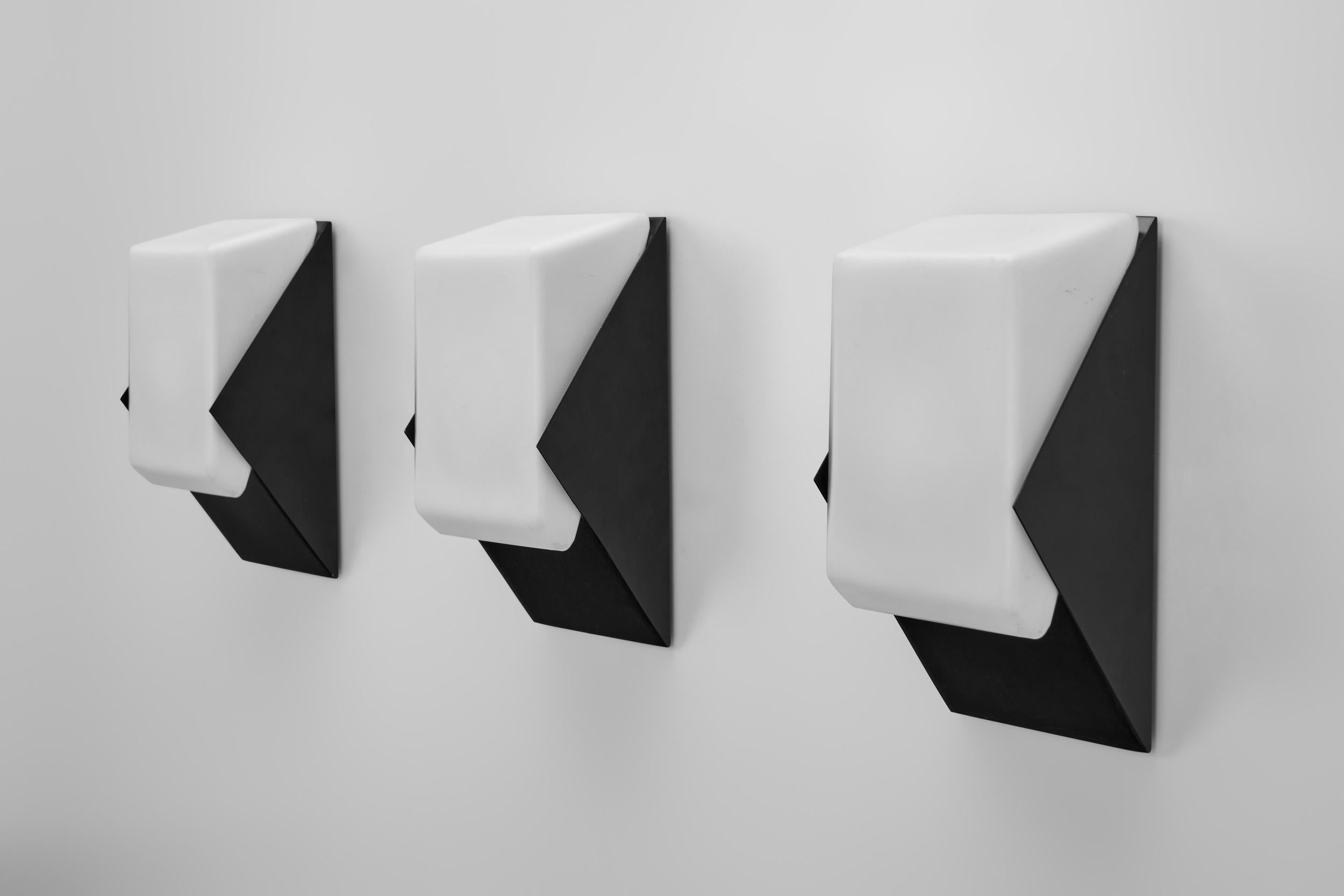 Set of Four Geometric Wall Lamps by Raak, The Netherlands Mid-20th Century For Sale 2