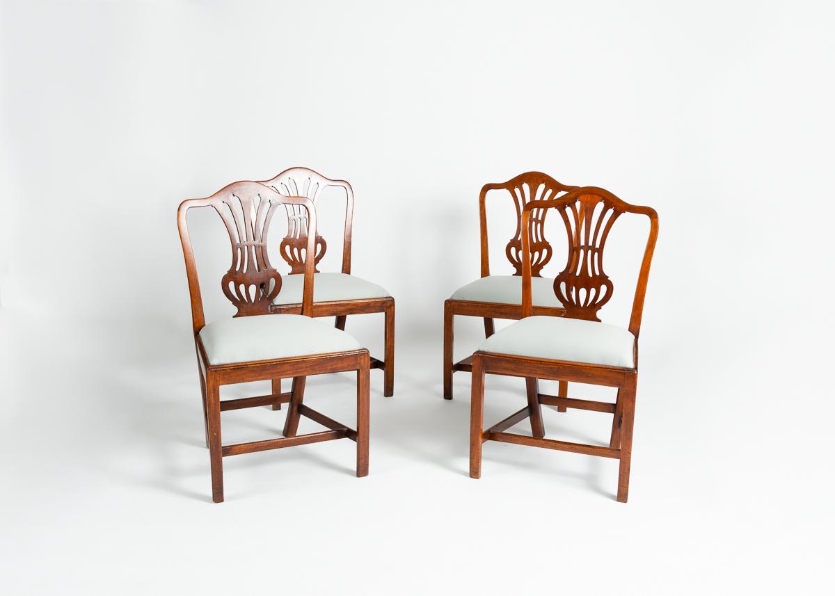 18th Century Set of Four George III Dining Chairs, England, Circa 1765-1800 For Sale