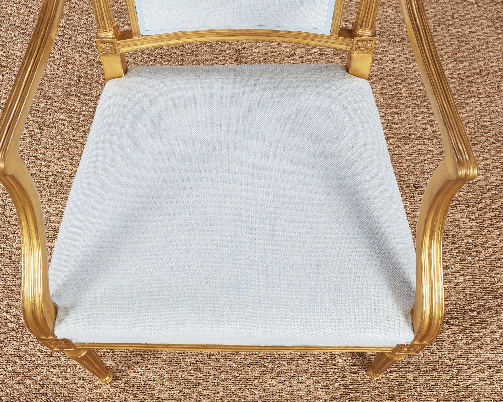 Set di quattro poltrone in legno dorato di Giorgio III in vendita 1