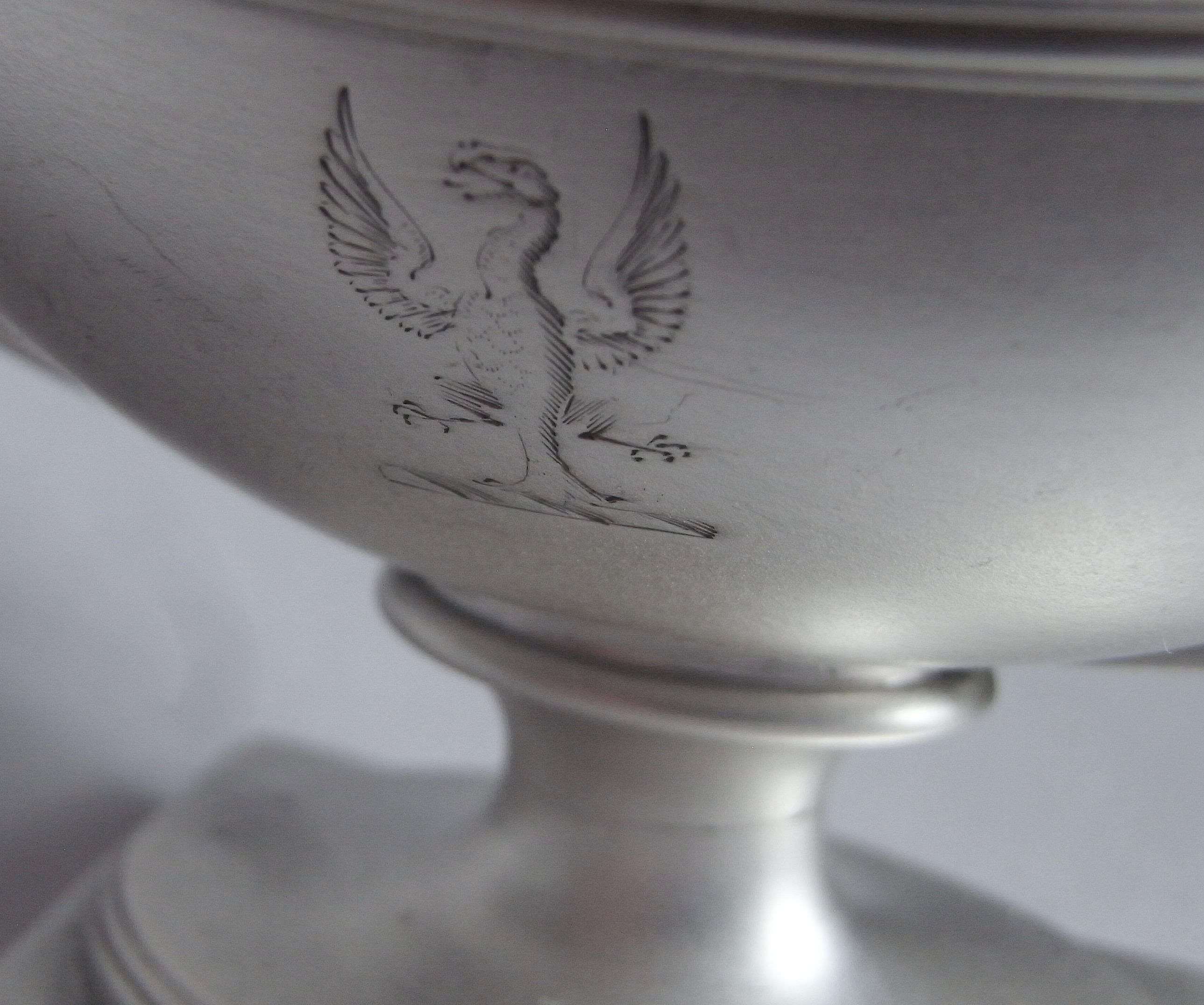 English Set of Four George III Salt Cellars Made in London by Peter Podio, 1799 For Sale