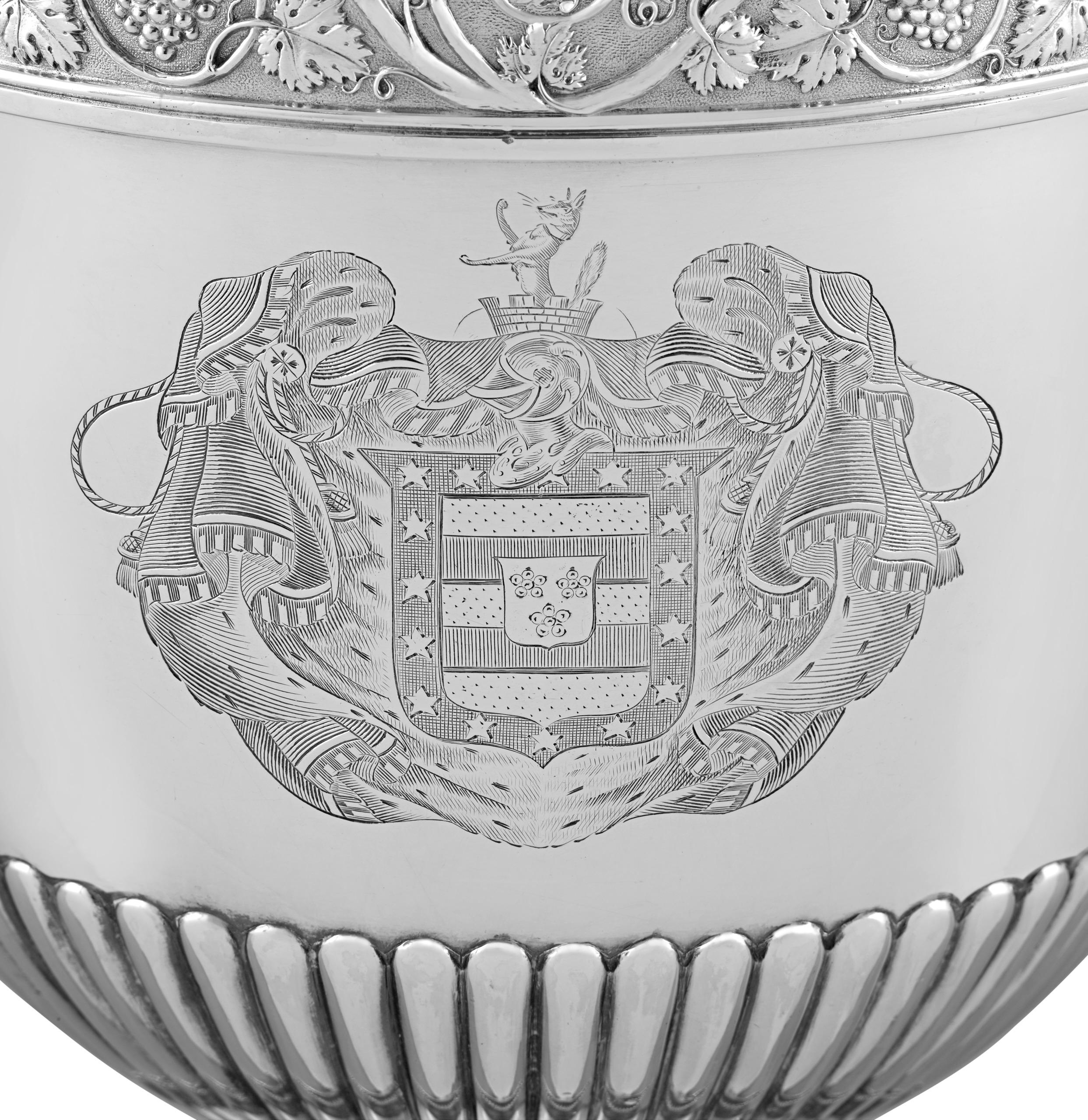 Satz von vier Weinkühlern aus Georg III. Silber von Rundell, Bridge & Rundell (Regency) im Angebot