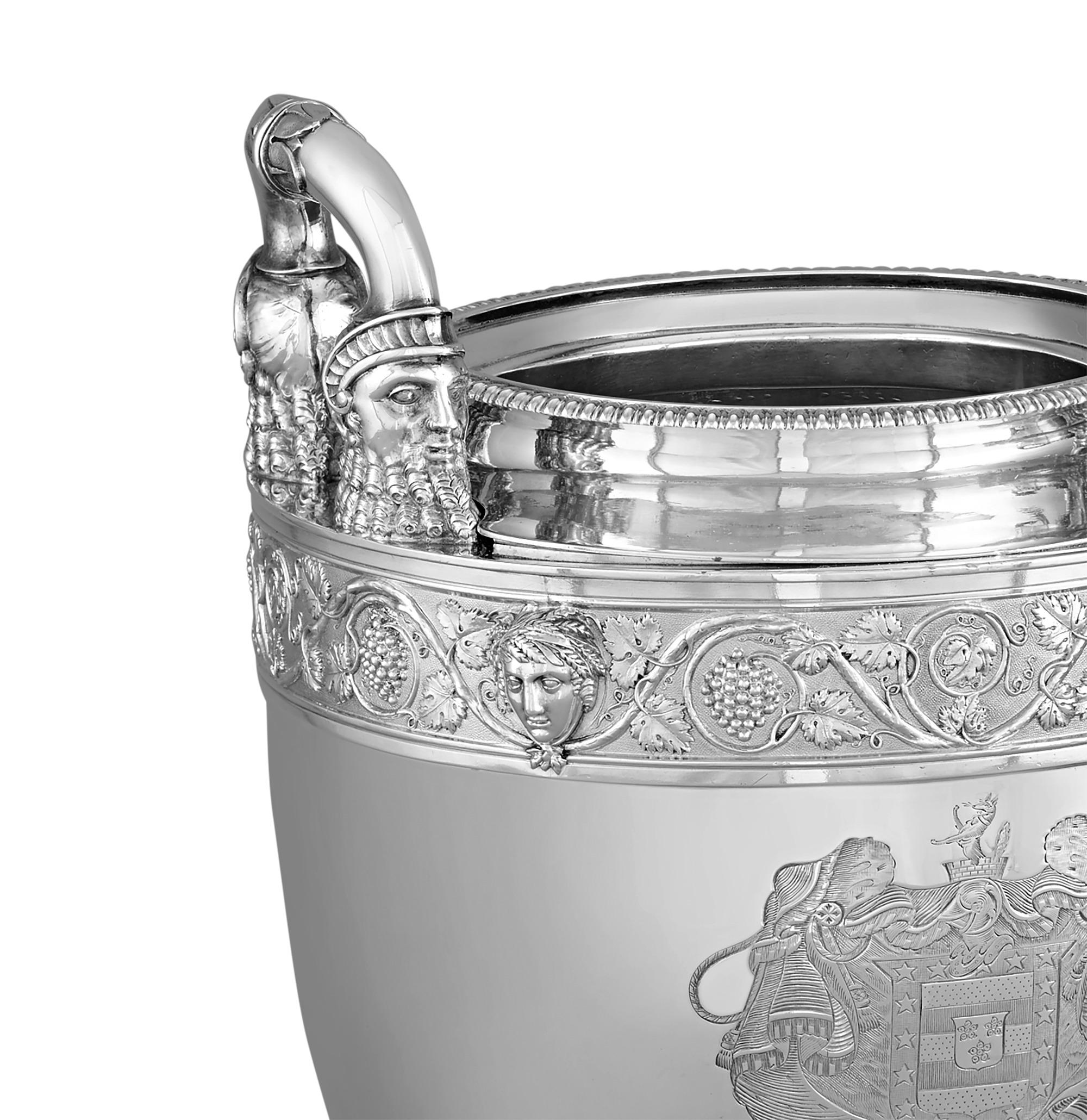 Satz von vier Weinkühlern aus Georg III. Silber von Rundell, Bridge & Rundell (Englisch) im Angebot