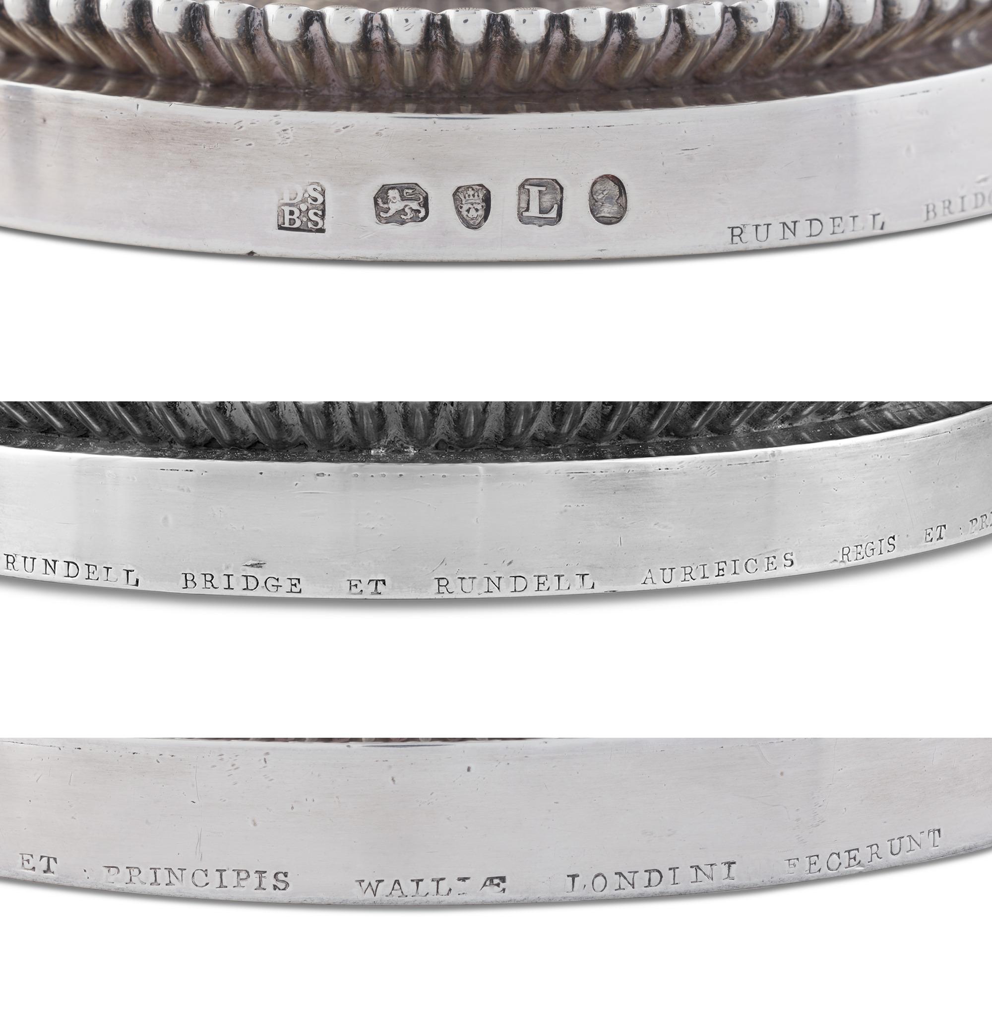 Satz von vier Weinkühlern aus Georg III. Silber von Rundell, Bridge & Rundell (19. Jahrhundert) im Angebot