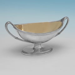 Set of Four George III Sterling Silver Salt Cellars, London 1787