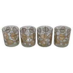 Set of Four Georges Briard Tennis Rock Glasses