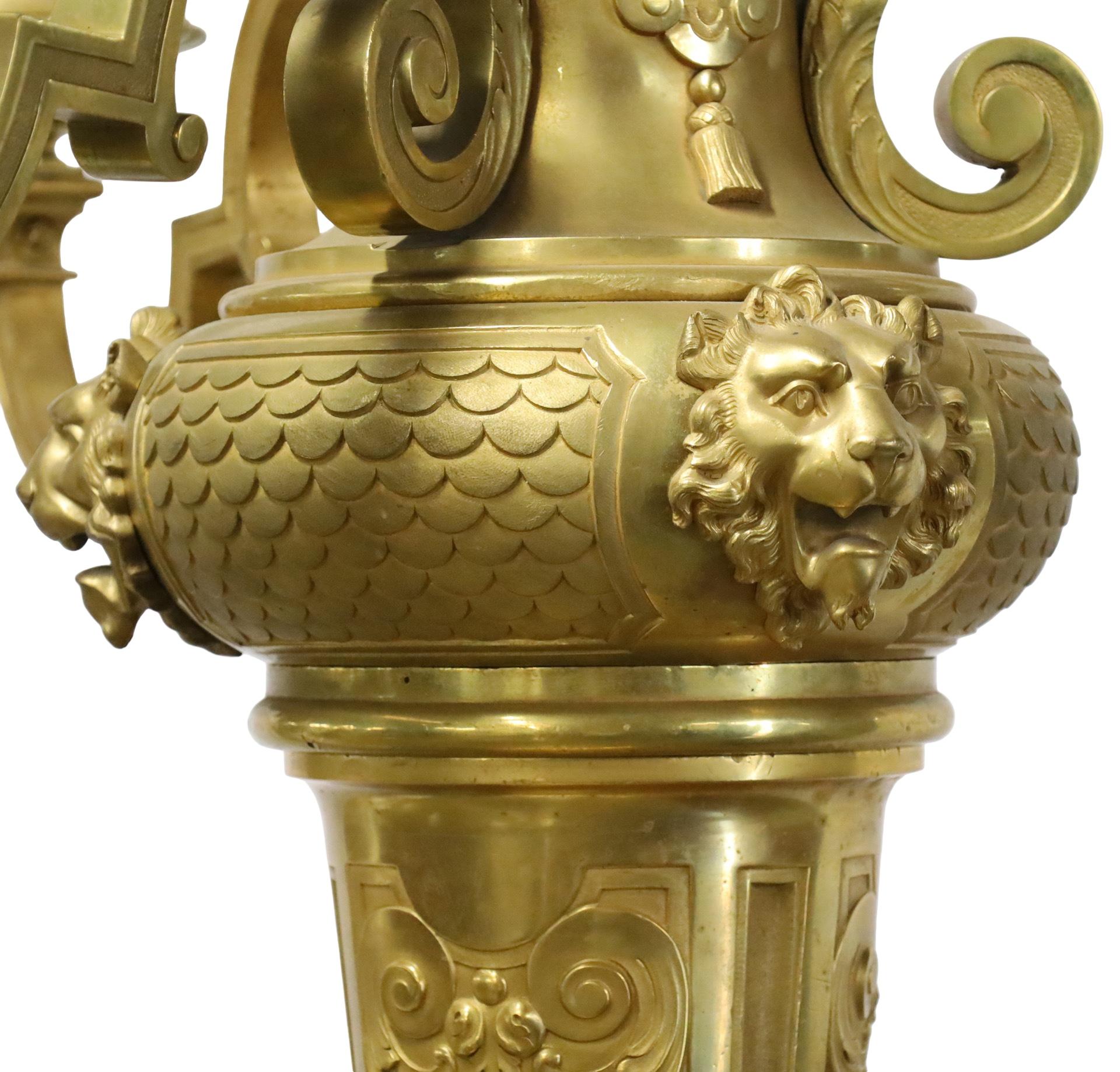 Set of Four Georgian Gilt Bronze Palace Torchieres (19. Jahrhundert) im Angebot