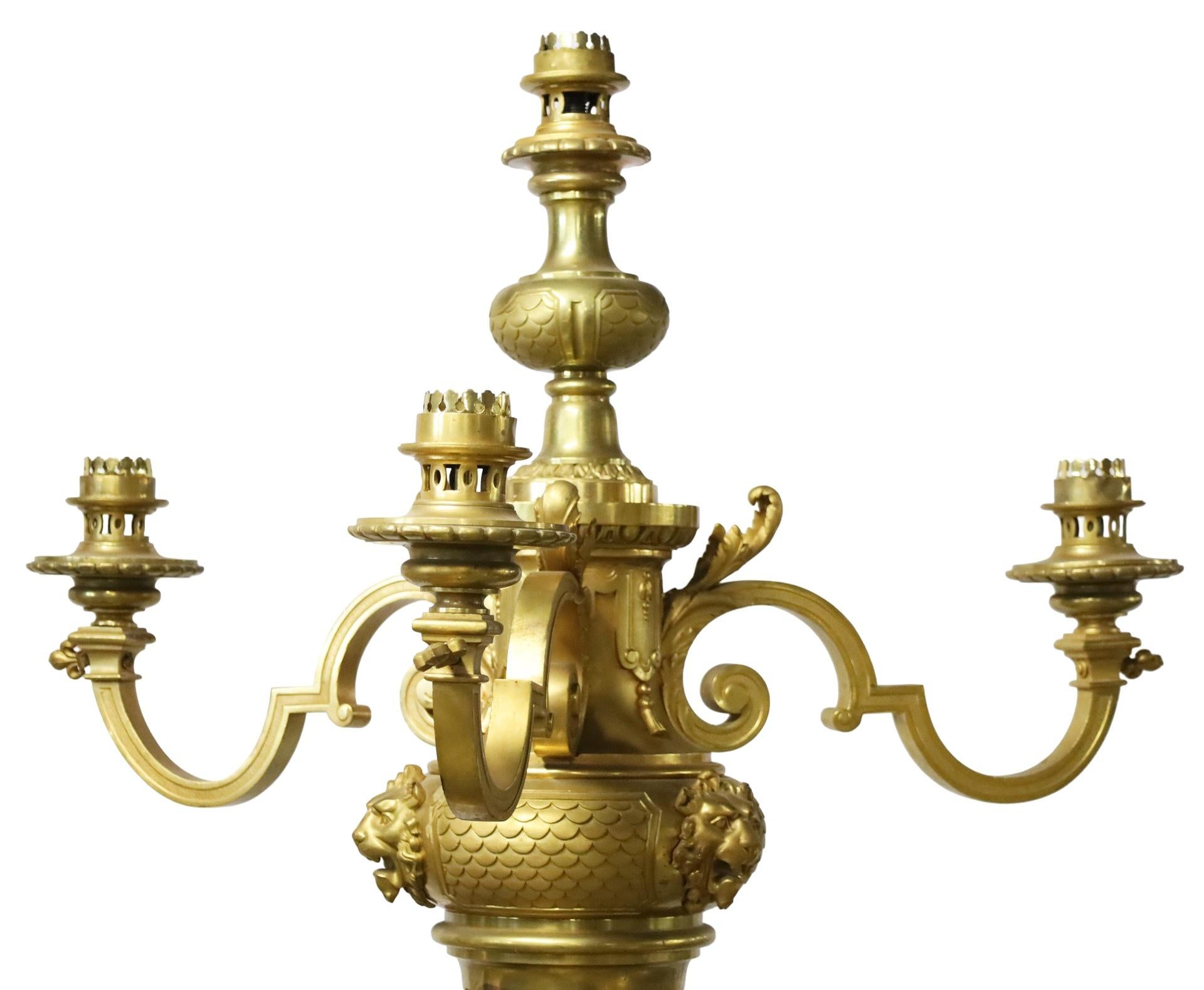 Set of Four Georgian Gilt Bronze Palace Torchieres im Angebot 1