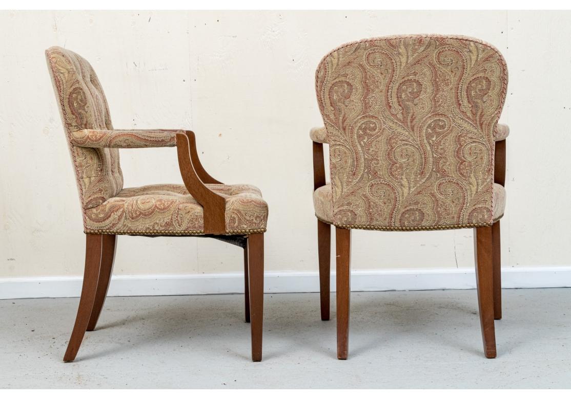 Set Of Four Georgian Style Paisley Covered Armchairs 5