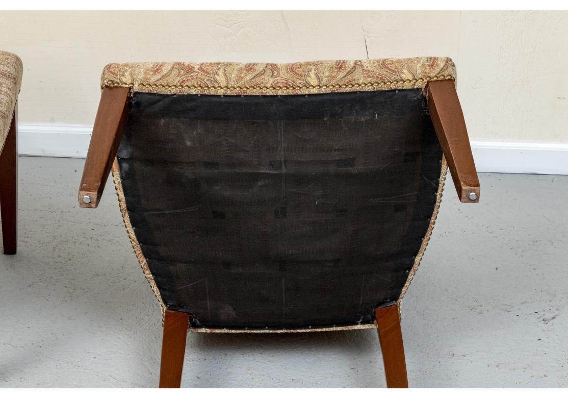 Set Of Four Georgian Style Paisley Covered Armchairs 6