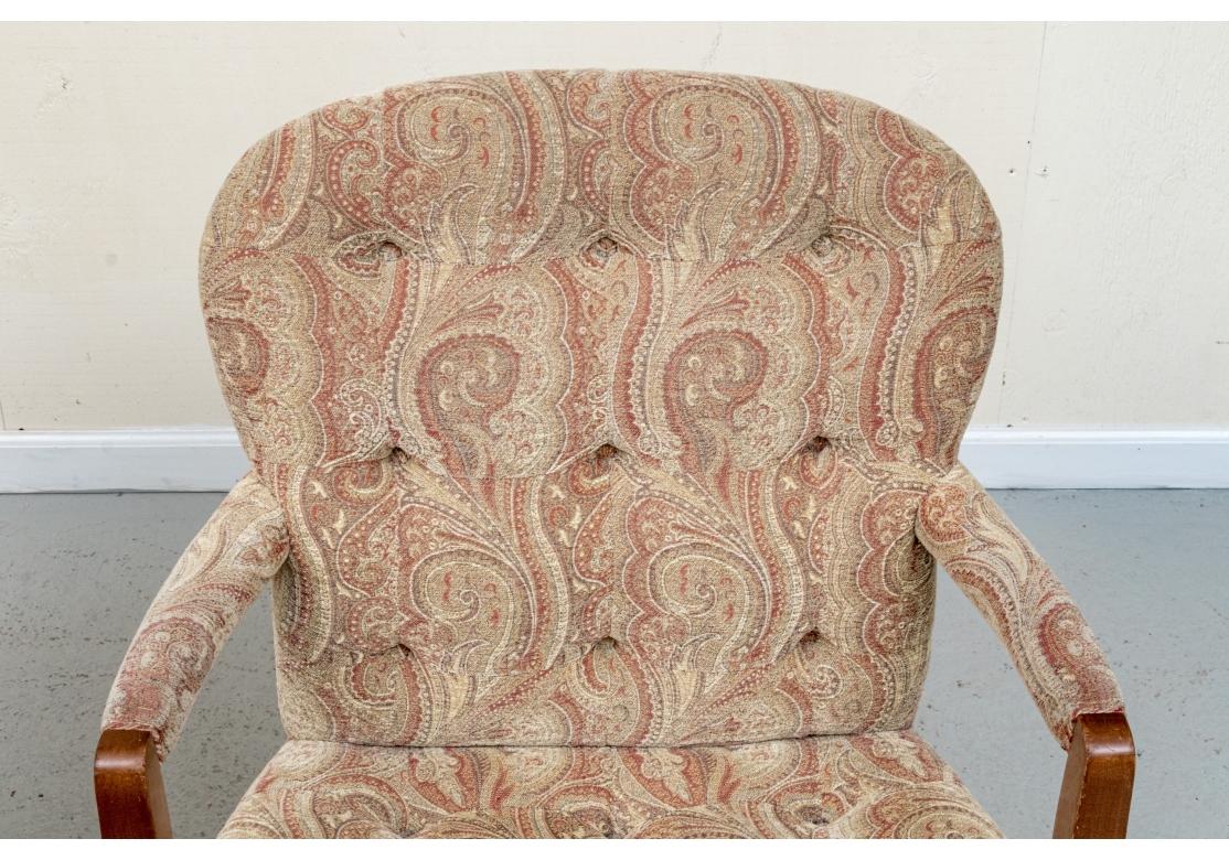 Set Of Four Georgian Style Paisley Covered Armchairs 2