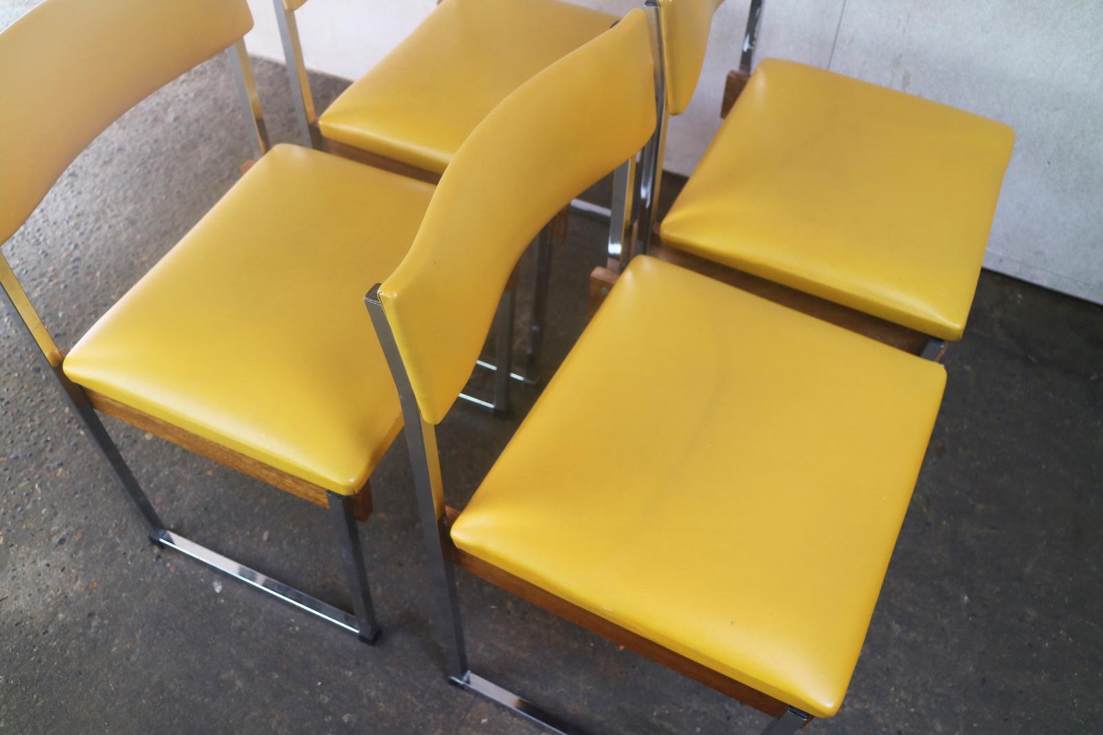 Mid-Century Modern Set of Four German 1970s Midcentury Office or Dining Chairs