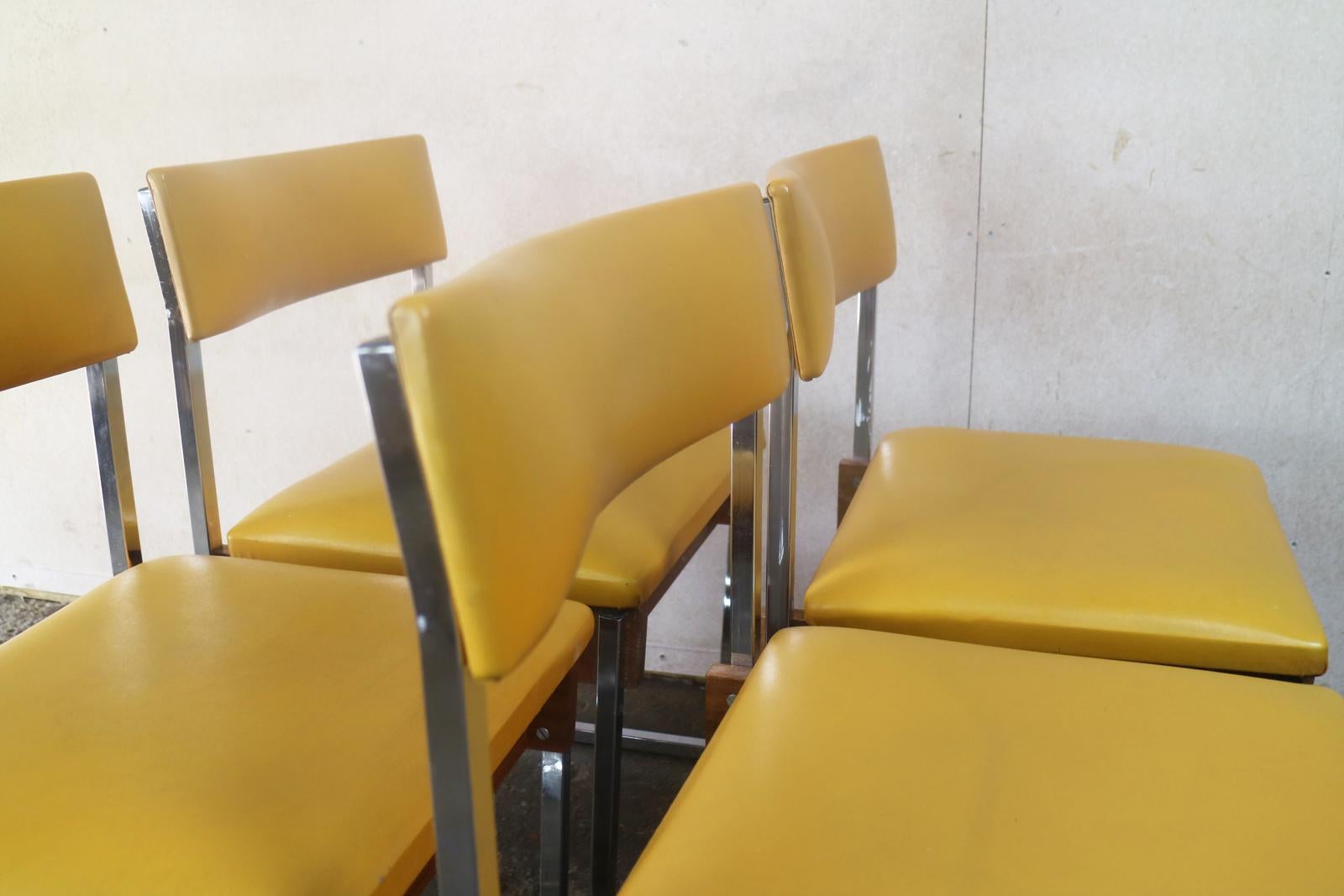 Set of Four German 1970s Midcentury Office or Dining Chairs In Good Condition In London, GB