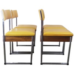 Set of Four German 1970s Midcentury Office or Dining Chairs