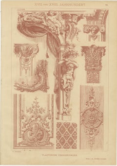 Set of Four German Renaissance Prints by H. Dolmetsch, Ornamentenschatz, c. 1887