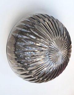 Set of Four German Vintage Sculptural Glass Ceiling or Wall Flush Mounts 1960s