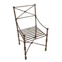 Ensemble de quatre chaises en fer de style Giacometti - Sculptural Modernist Italian Design