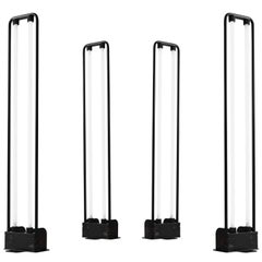 Set of Four Gian Nicola Gigante Fluorescent Floor Lamps for Zerbetto