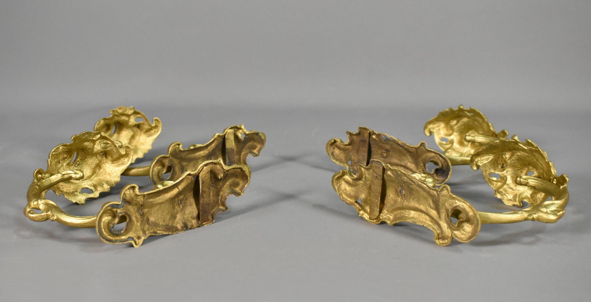 Set of Four Gilt Bronze Curtain Tie-Backs Louis XV Style 8