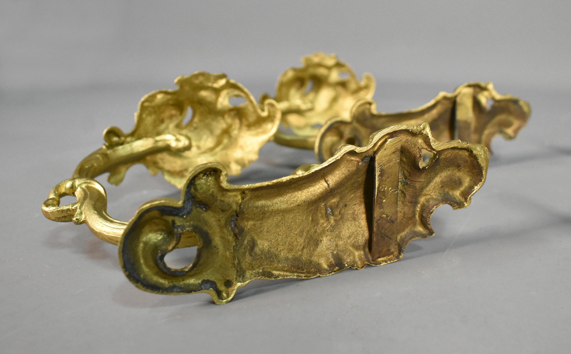 Set of Four Gilt Bronze Curtain Tie-Backs Louis XV Style 9