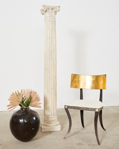 Set of Four Gilt Iron Klismos Chairs by Ched Berenguer-Topacio