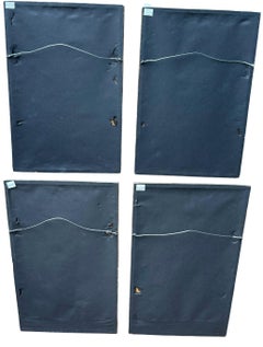 Set of Four Giltwood Framed Japanese Ryoshu Yamaguchi Woodblock series