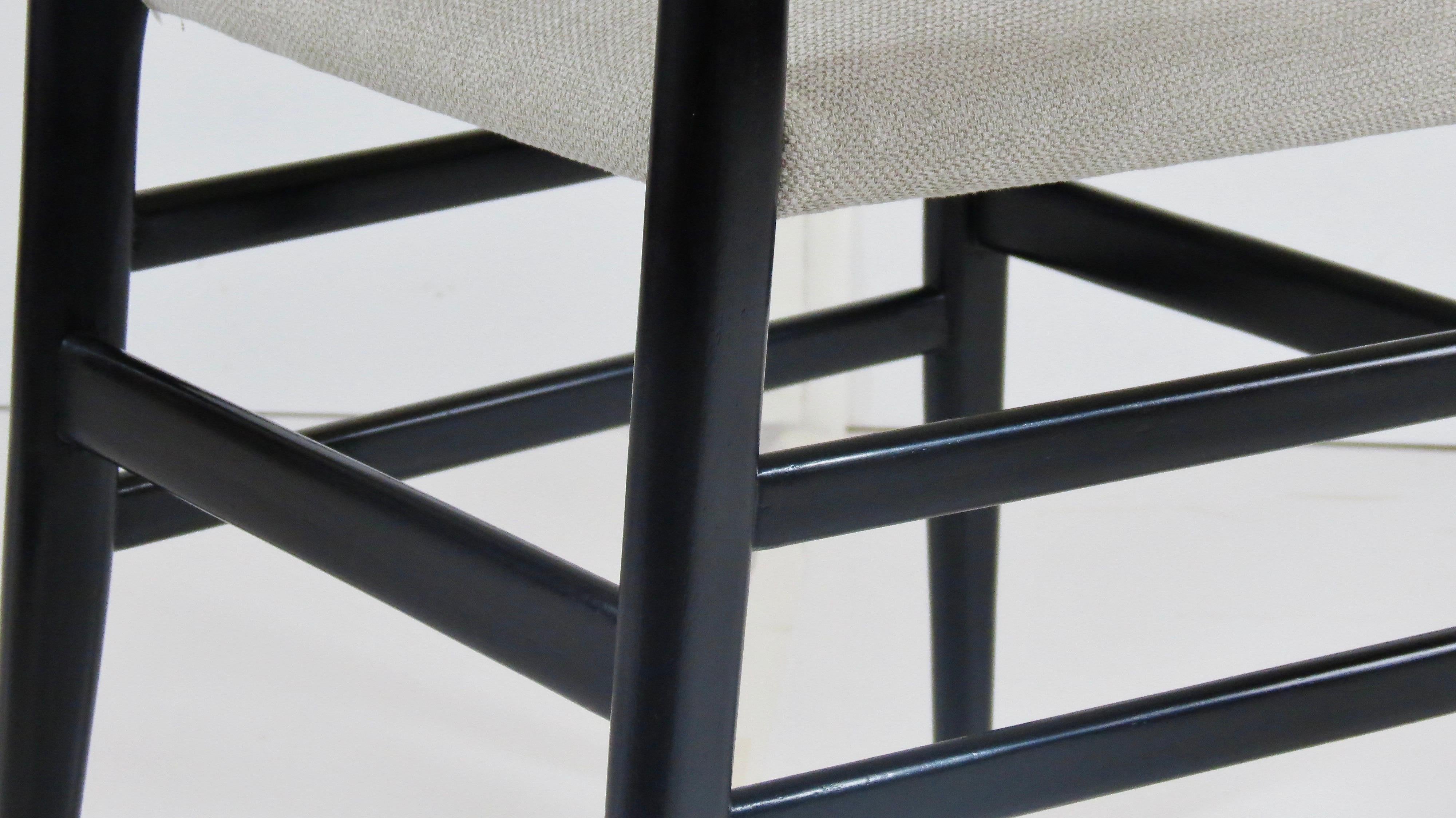 Set of Four Gio Ponti Black Laquered 