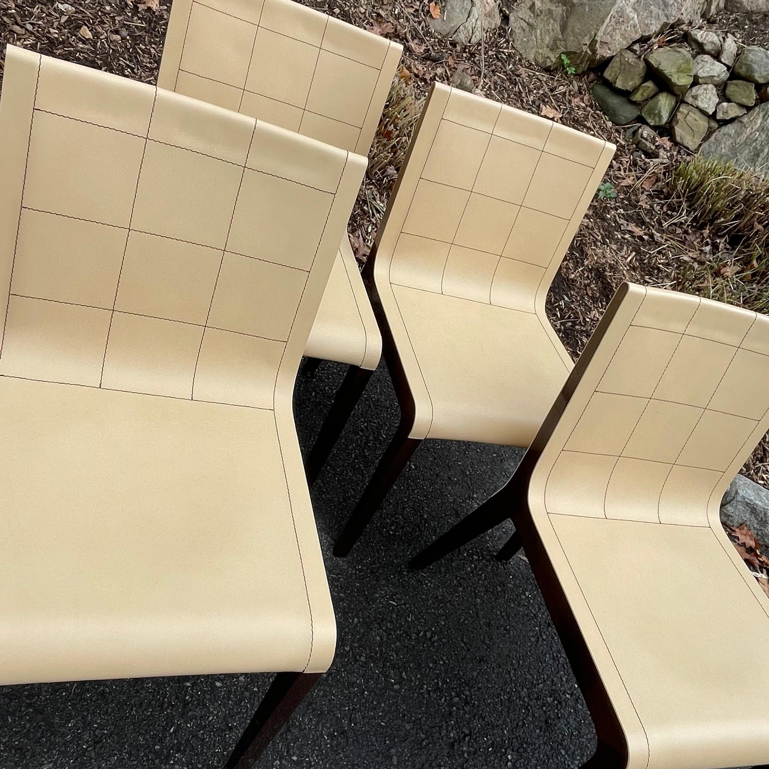 Italian Leather Dining Chairs by Giorgio Soressi for Pietro Costantini, Italy Set of 4