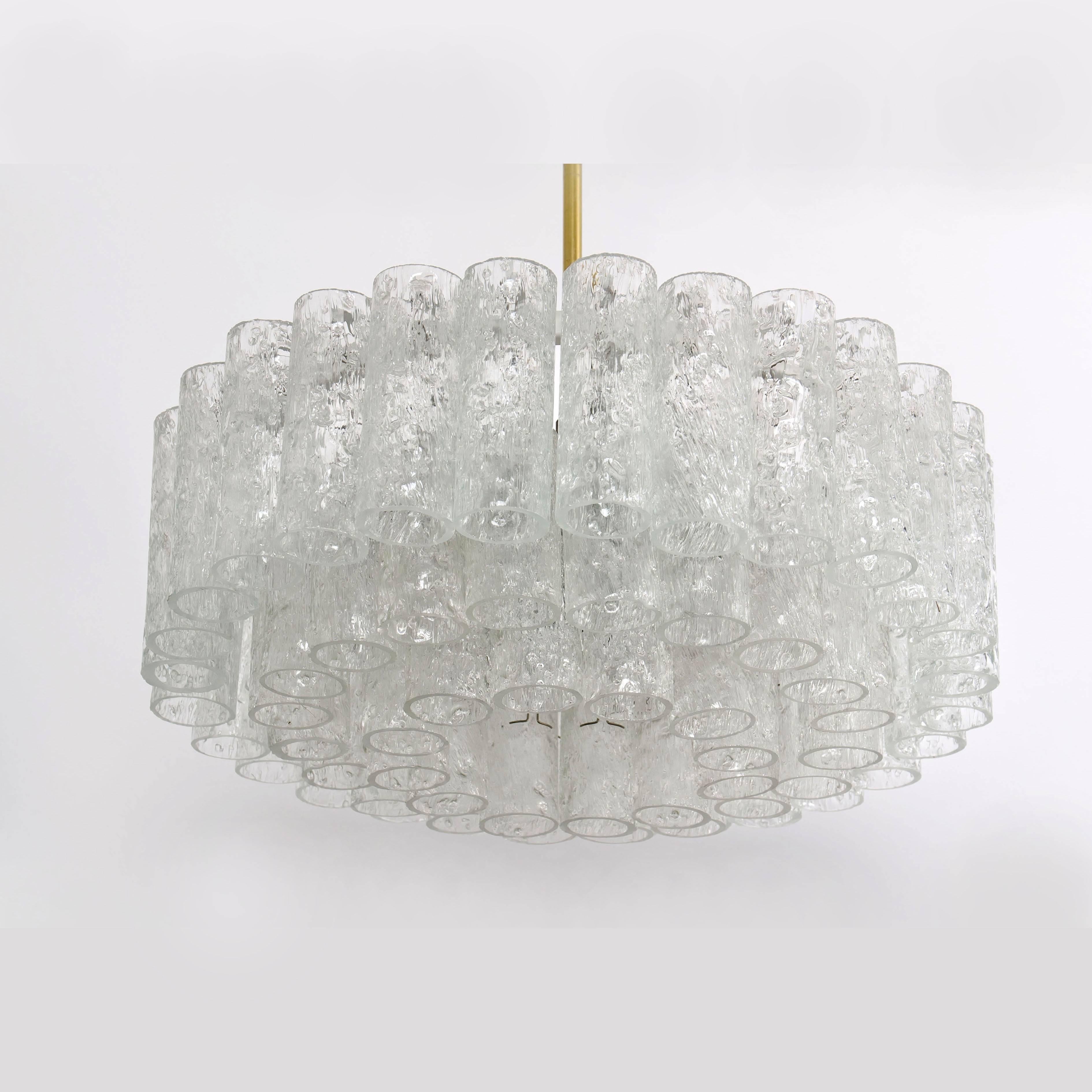 Ensemble de quatre luminaires en laiton et verre de Doria, Allemagne, années 1960 en vente 5