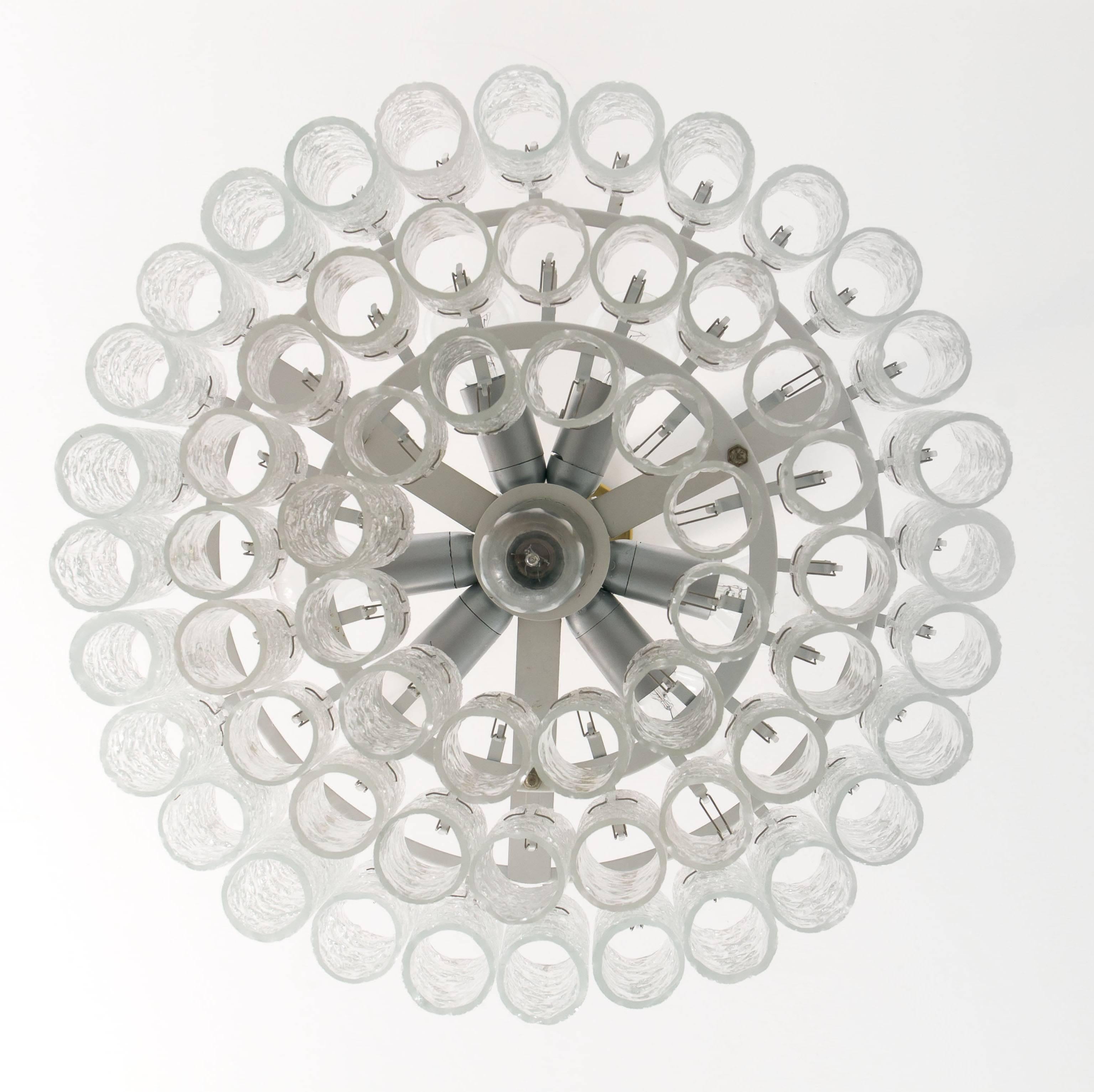 Set di quattro lampade in vetro e ottone di Doria, Germania, anni '60 in vendita 6