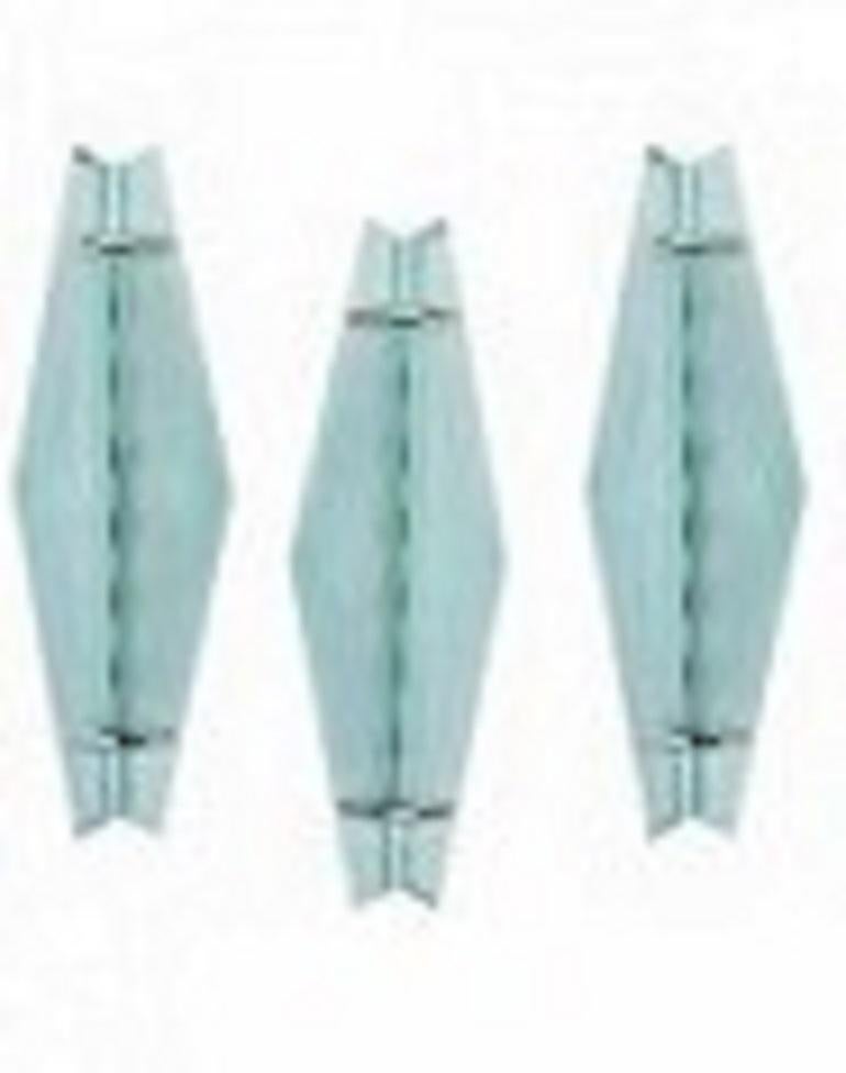 Set of Four Mid-Century Glass & Chrome Fontana Arte Wall Sconces, Max Ingrand, 1950s