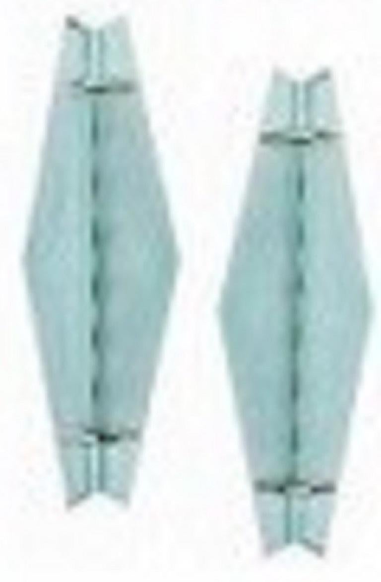Mid-Century Modern Set of Four Glass & Chrome Fontana Arte Wall Sconces, Max Ingrand, 1950s For Sale