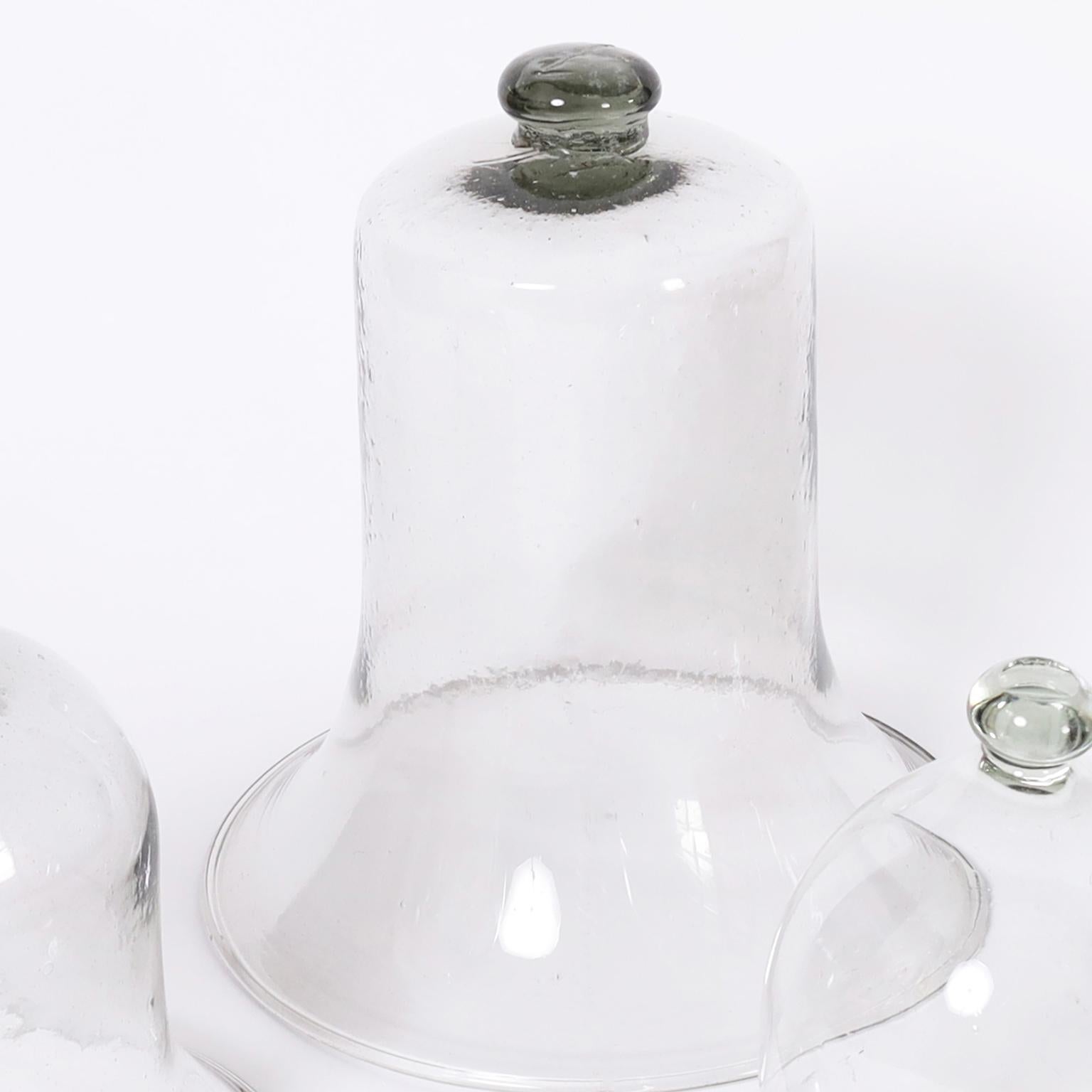 American Set of Four Glass Garden Cloches Inbox, Priced Individually For Sale