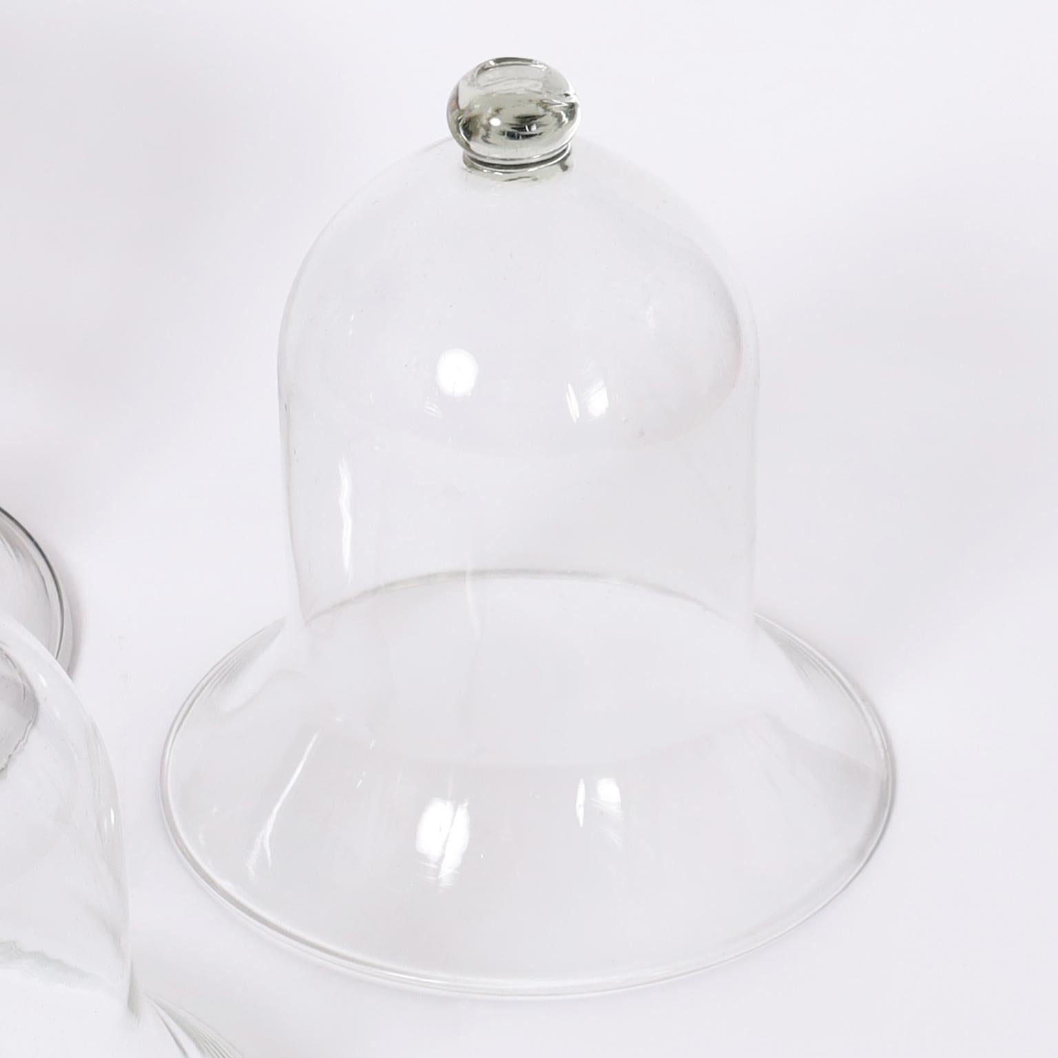 20th Century Set of Four Glass Garden Cloches Inbox, Priced Individually For Sale