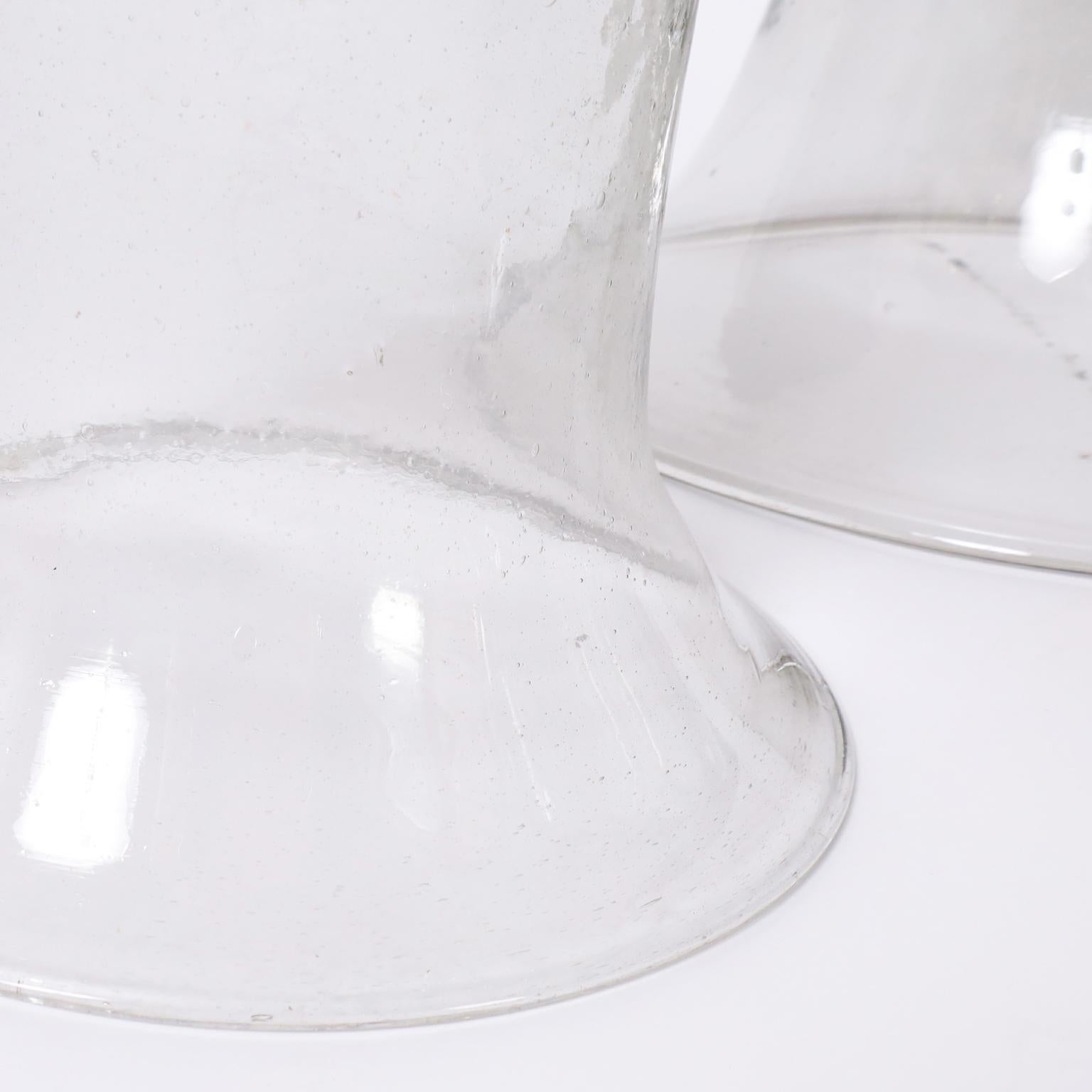 Set of Four Glass Garden Cloches Inbox, Priced Individually For Sale 1