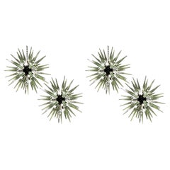Set of Four Glass Sputnik Chandeliers, Murano