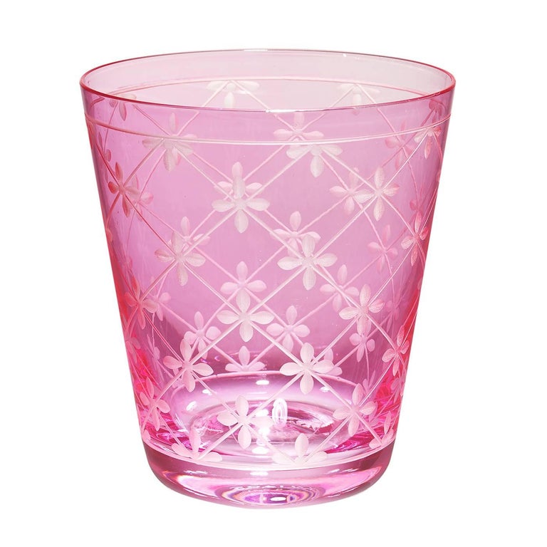 Hand-Crafted  Set of Four Glass Tumbler Modern Decor Sofina Boutique Kitzbuehel For Sale