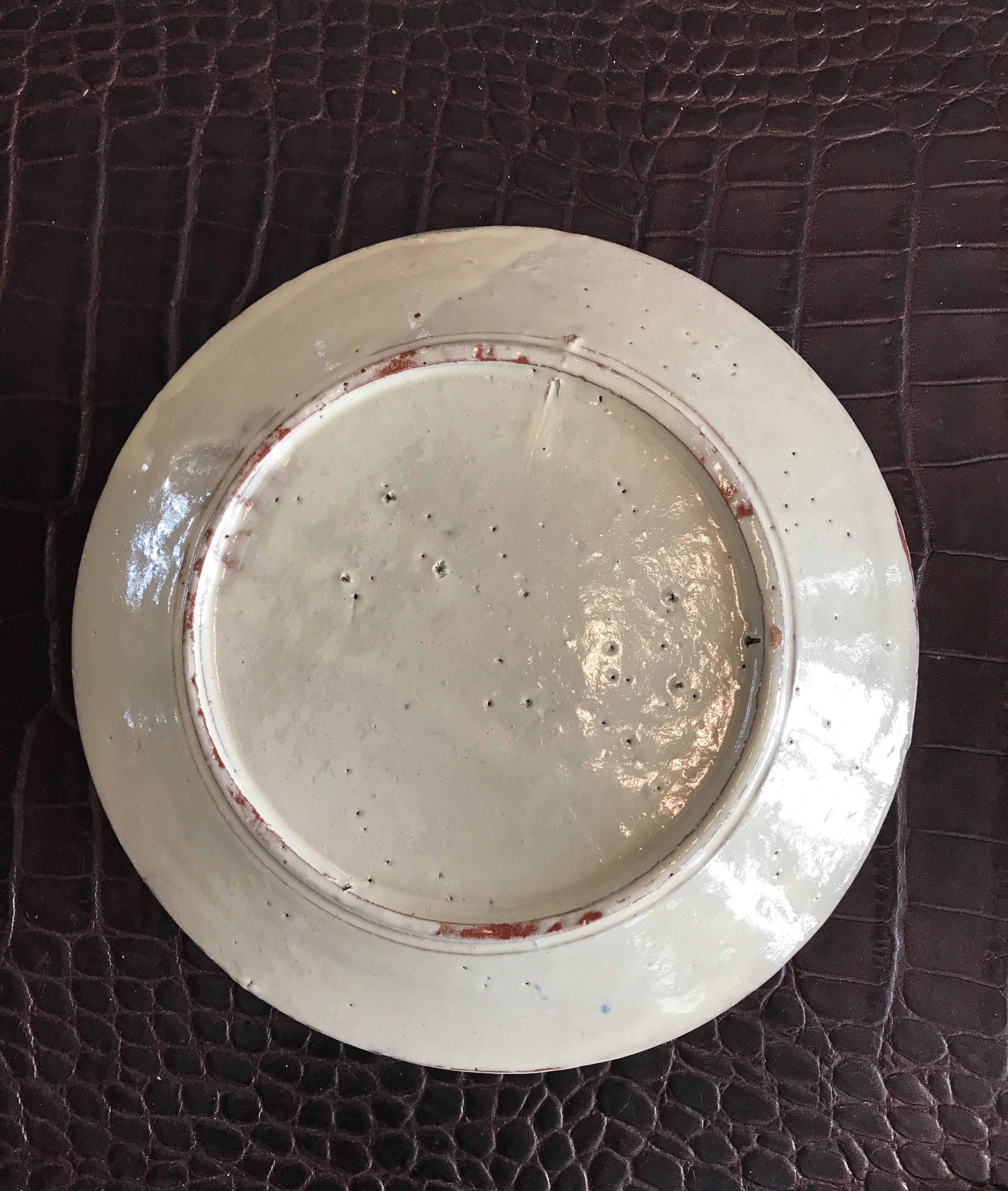 Set of Four Glazed Pottery Plates in the Style of Picasso 4