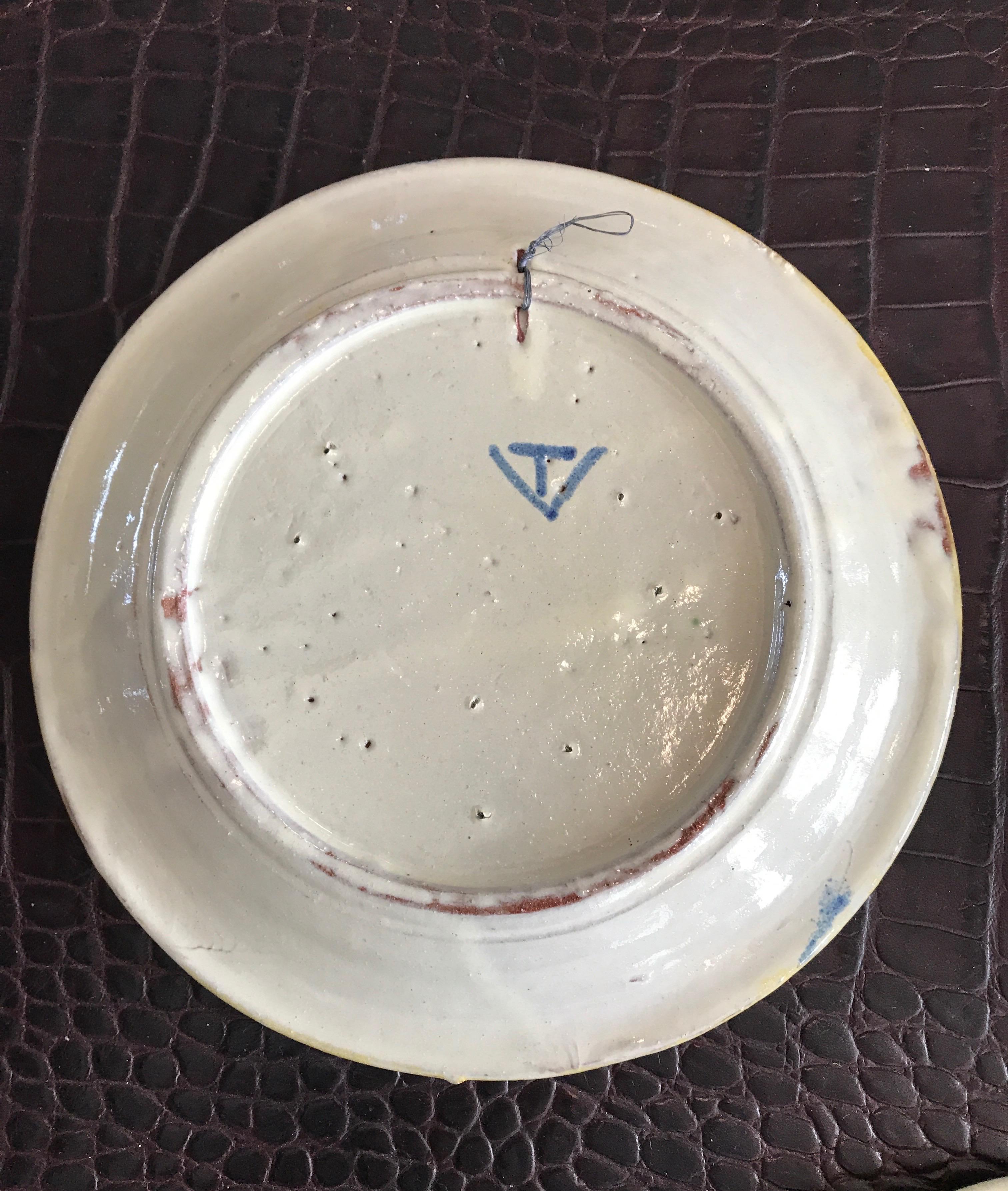 Set of Four Glazed Pottery Plates in the Style of Picasso 5