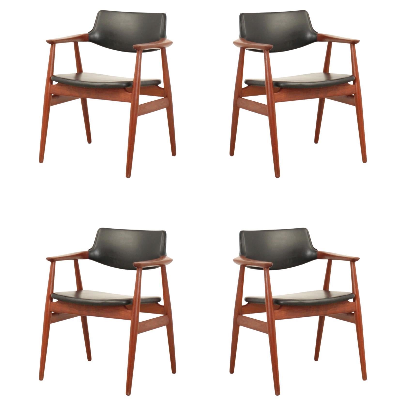 Set of Four GM11 Chairs by Svend Åge Eriksen for Glostrup, Denmark For Sale