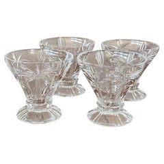 Set of Four Godinger Crystal Palm Tree Ice Cream Dessert Bowls