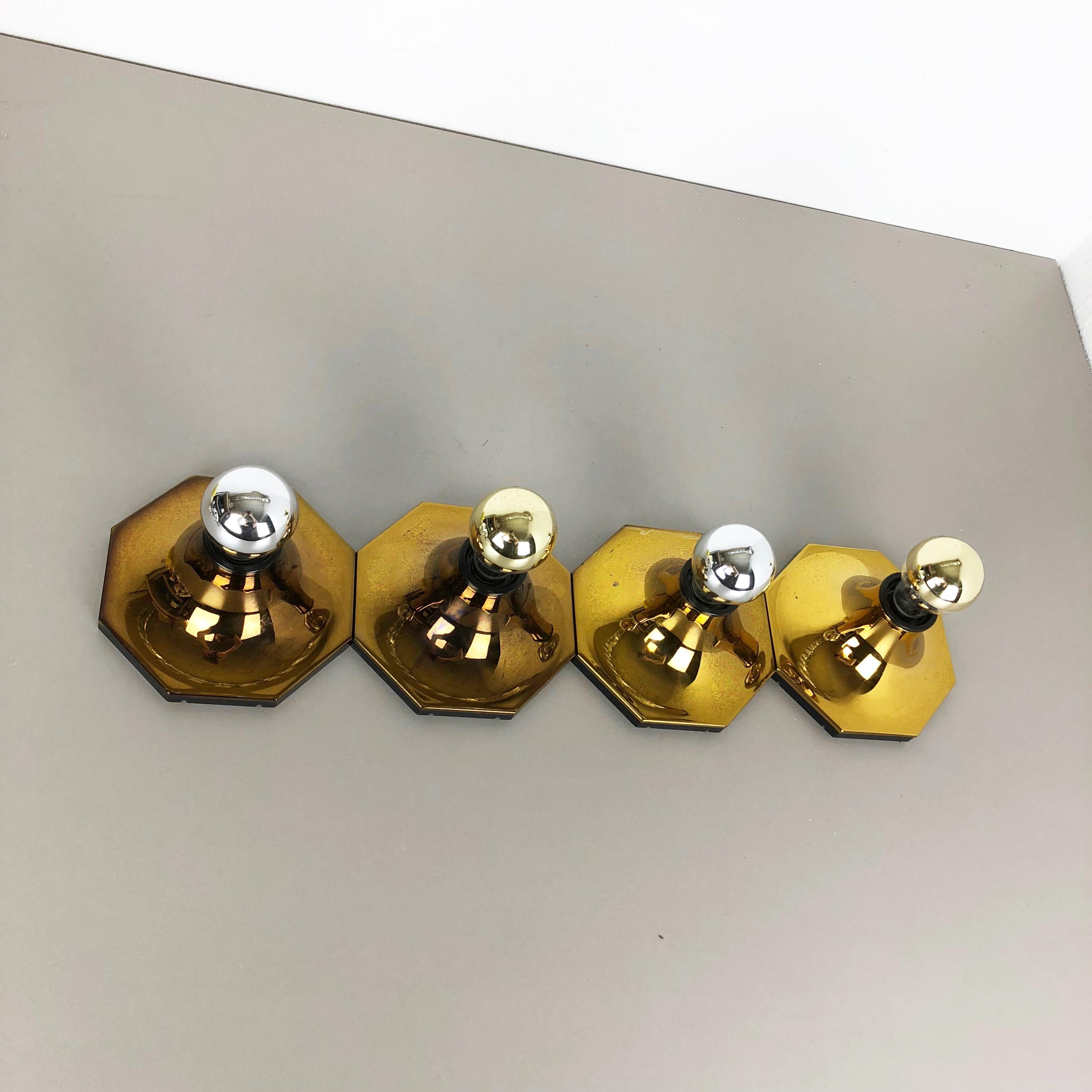 Article:

Set of four cubic wall lights sconces



Producer:

Staff Lights, Germany


Design:

Motoko Ishii



Age:

1970s


Original 1970s golden metal lights made by Staff in Germany, designed by Japanese star designer Motoko