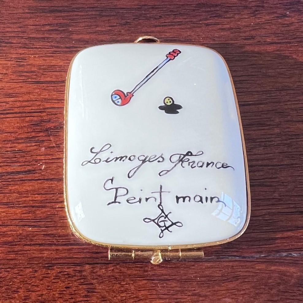 Juego de cuatro cajas de esmalte con tema de golf - Halcyon Days & Limoges Coleccionables en venta 8