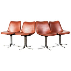 Set of Four Gorgeous Mid-Century Modern Woodard Dining Chairs