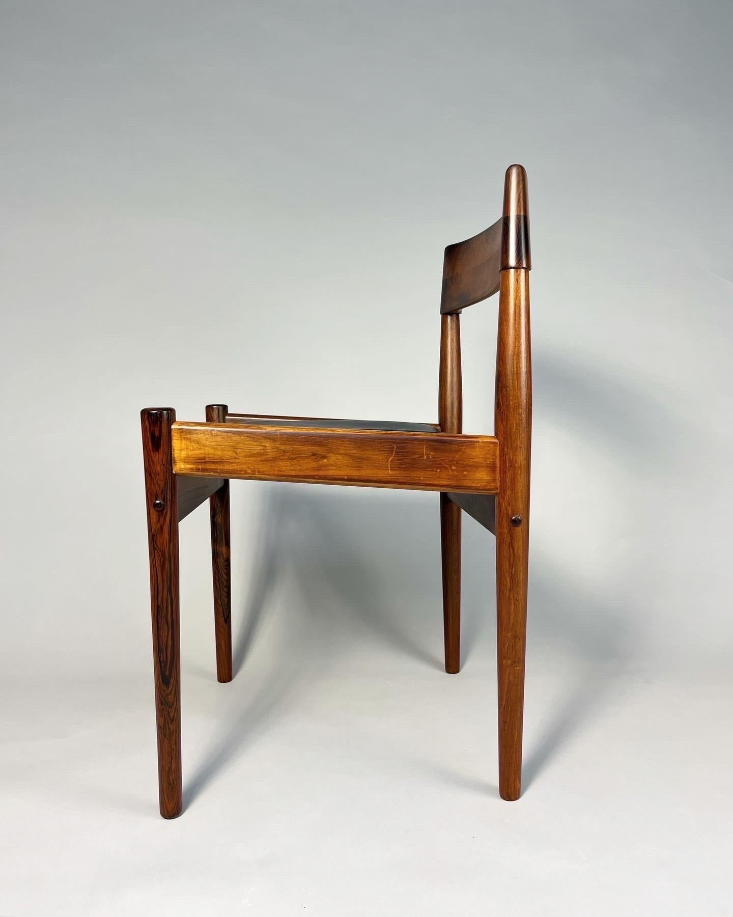 Set of Four Grete Jalk Chairs Rosewood P Jeppesen PJ4-2, Denmark, 1960s In Good Condition In Basel, BS