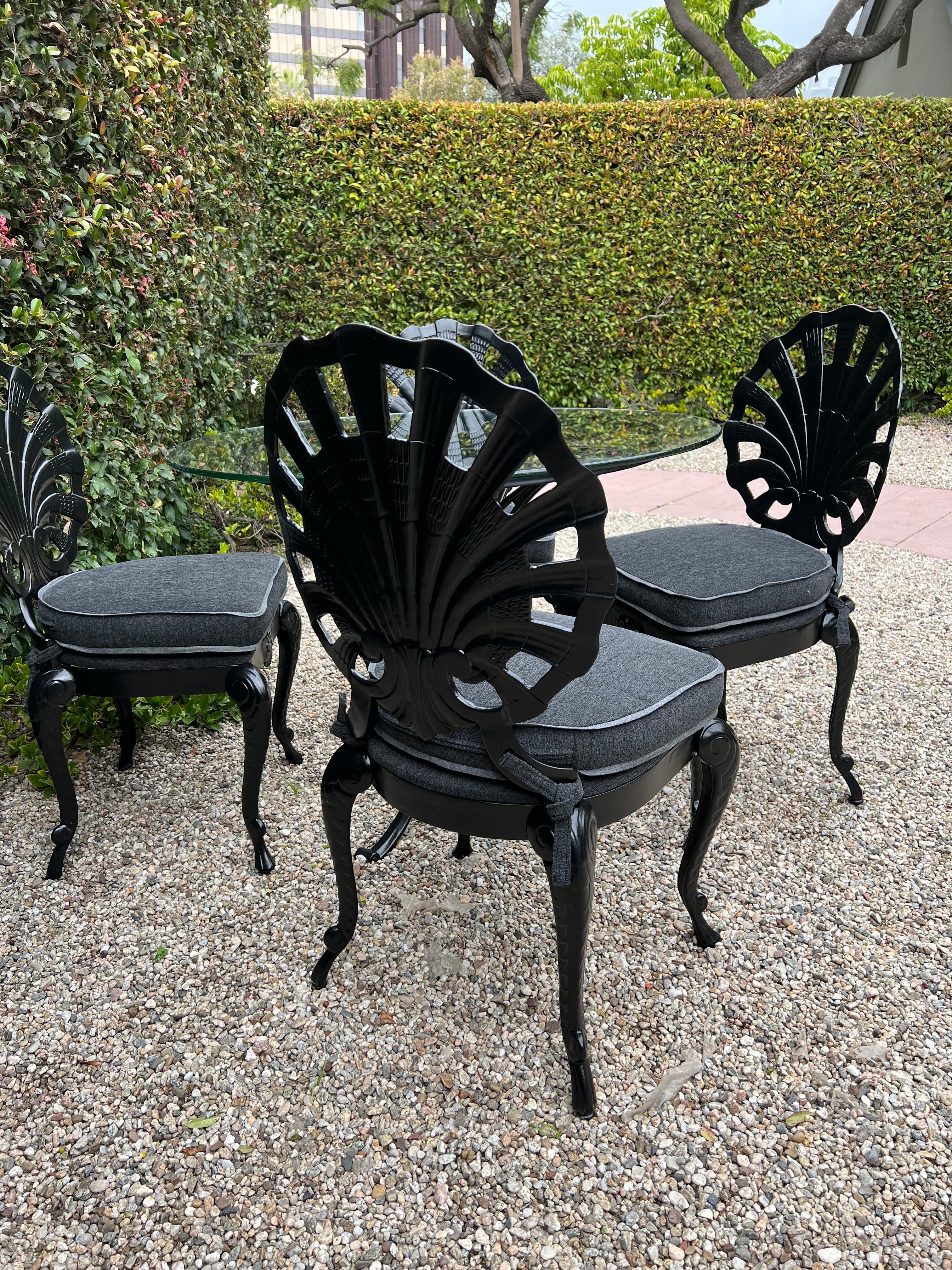 Set of Four Grotto Shell Chairs and Matching Table For Sale 6